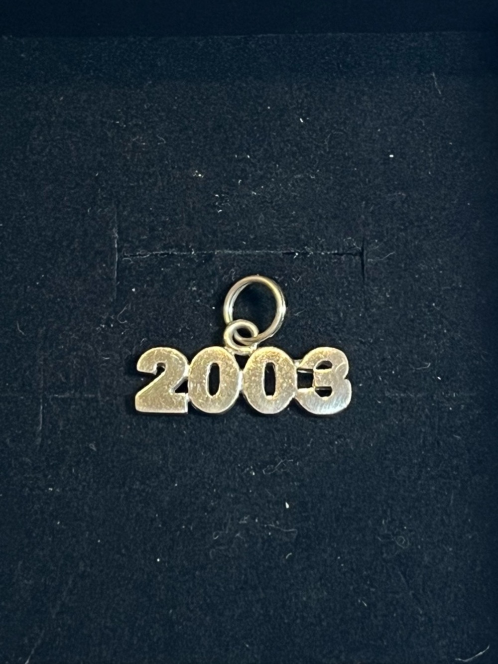 2003 Sterling silver charm for charm bracelet. Simple. Classic. Perfect gift.